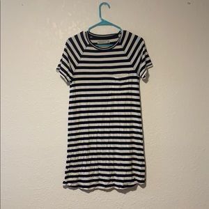 striped t-shirt dress